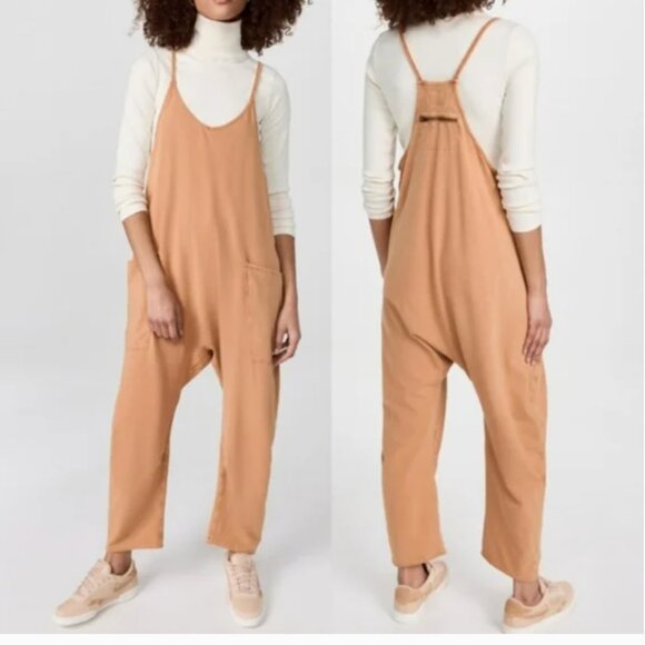 NWOT FREE PEOPLE MOVEMENT HOT SHOT ONESIE - TOASTED COCONUT - Picture 5 of 10